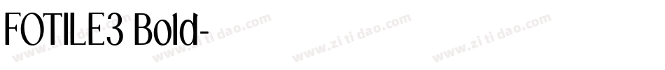 FOTILE3 Bold字体转换